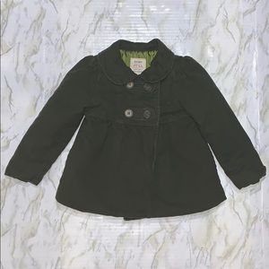 Old Navy dark green kids pea coat size 3T
